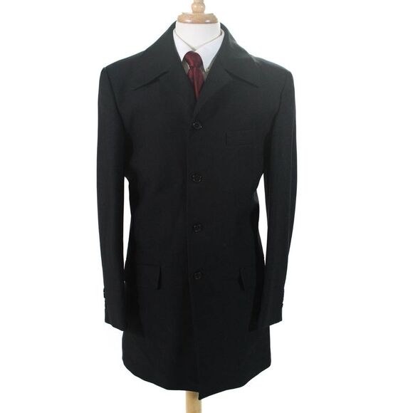Designer Other - Metodo Trendy Wear Men's Collar Long Sleeves Lined Jacket Black Size 52